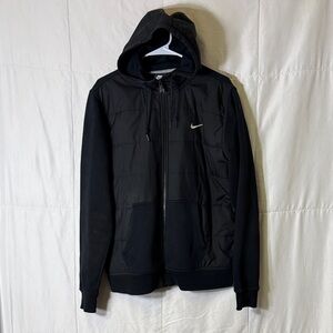 Nike Black Hooded Full Zip Athletic Jacket Size L